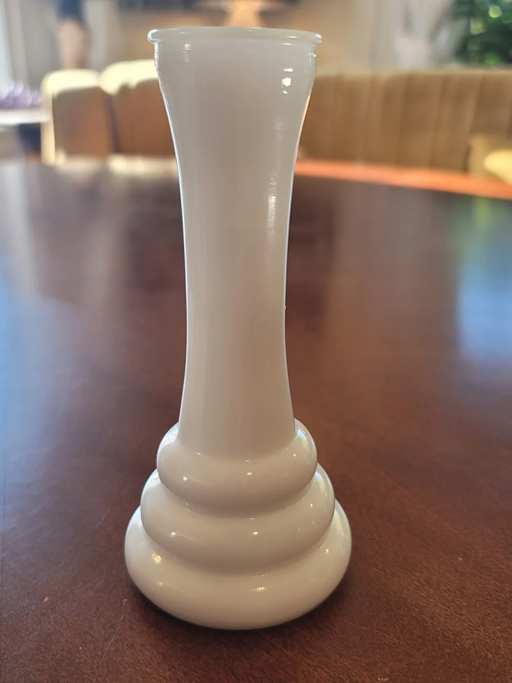 MCM RANDALL Beehive Style Milk Glass Bud Vase 6 Inch